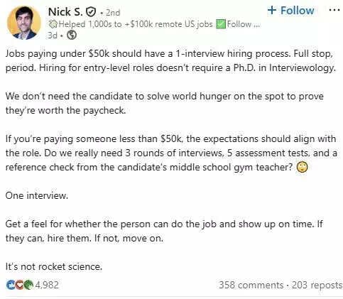 Nick's Recruitment Post